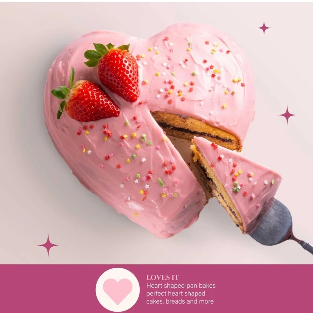 Paris Hilton Bake Pan Heart Shaped Pink Cake Pan
